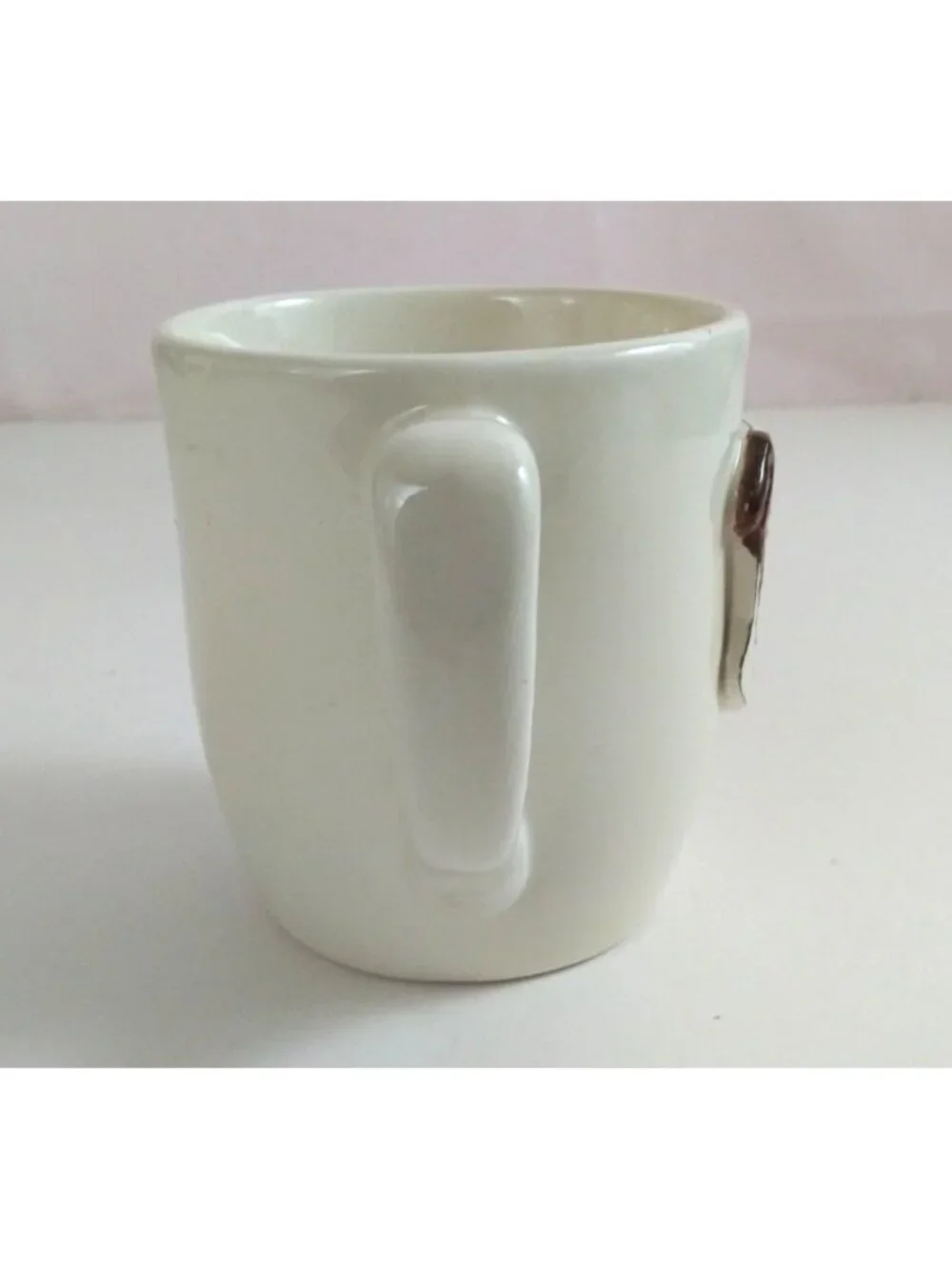 Vintage Svannoy 3D English Bulldog White Novelty Coffee Cup